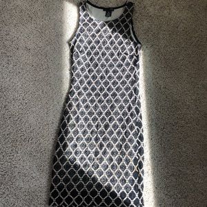 Aqua Black and Beige Crotchet Dress Women’s S